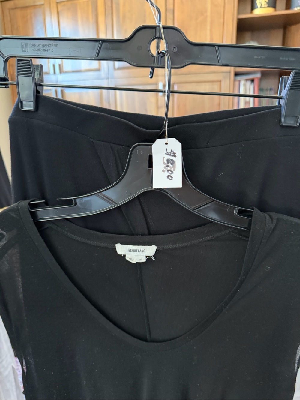 Helmut Lang Black Scoop Neck Slim Top